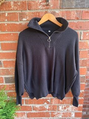 Women’s Deep Navy Half Zip Sweater